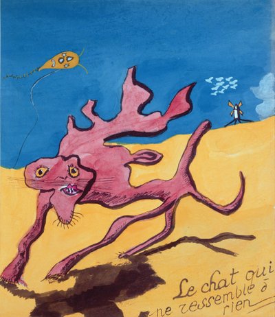 The Cat Which is Like Nothing on Earth, Illustration for the Handwritten Collection of Poems 